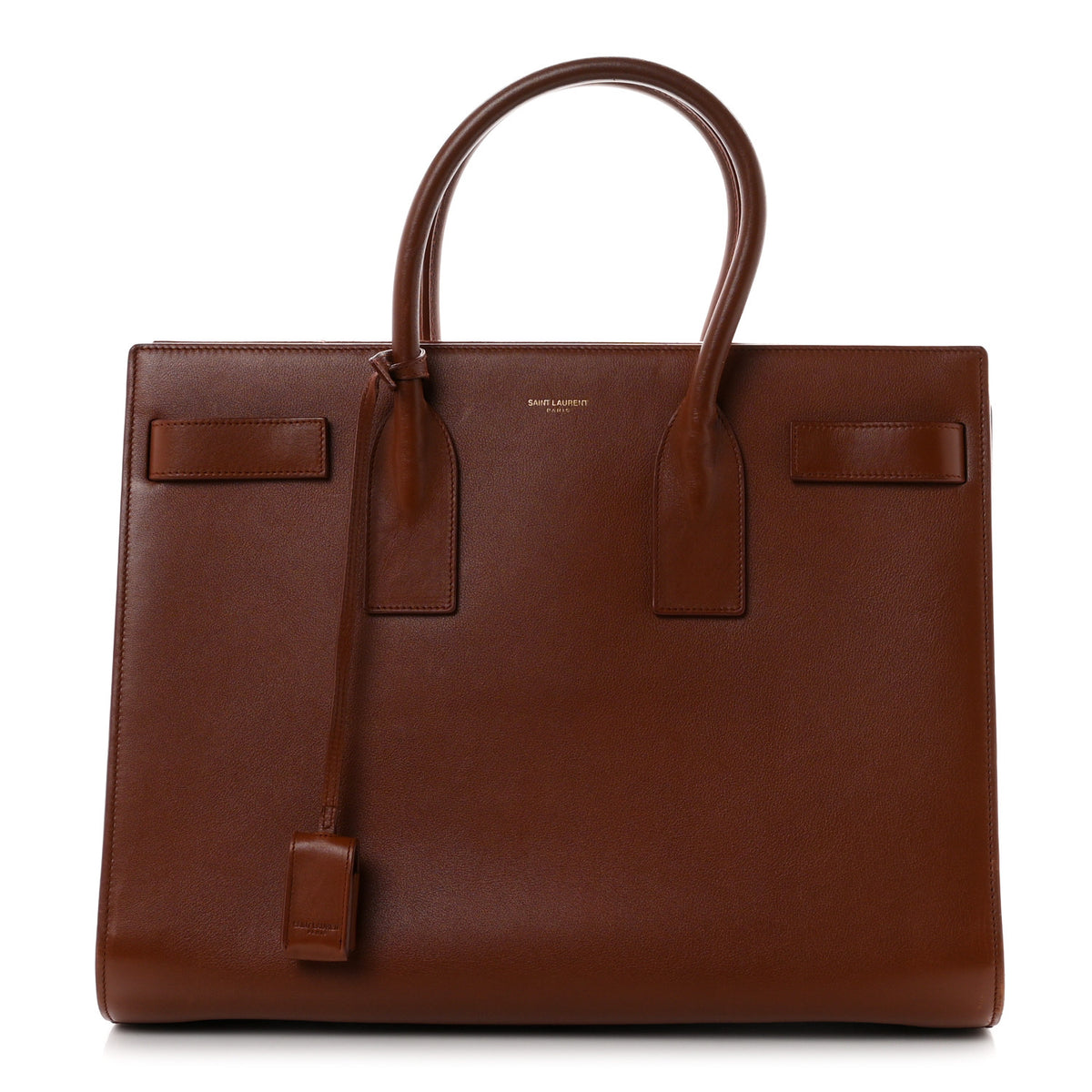 Saint Laurent Calfskin Large Sac De Jour Carryall Cognac 1 of 11