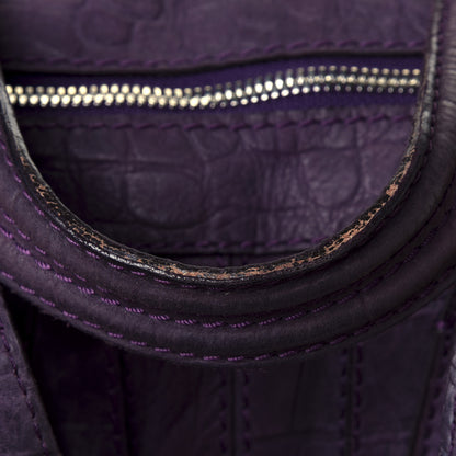 Givenchy Nubuck Crocodile Embossed Medium Nightingale Purple 9 of 9