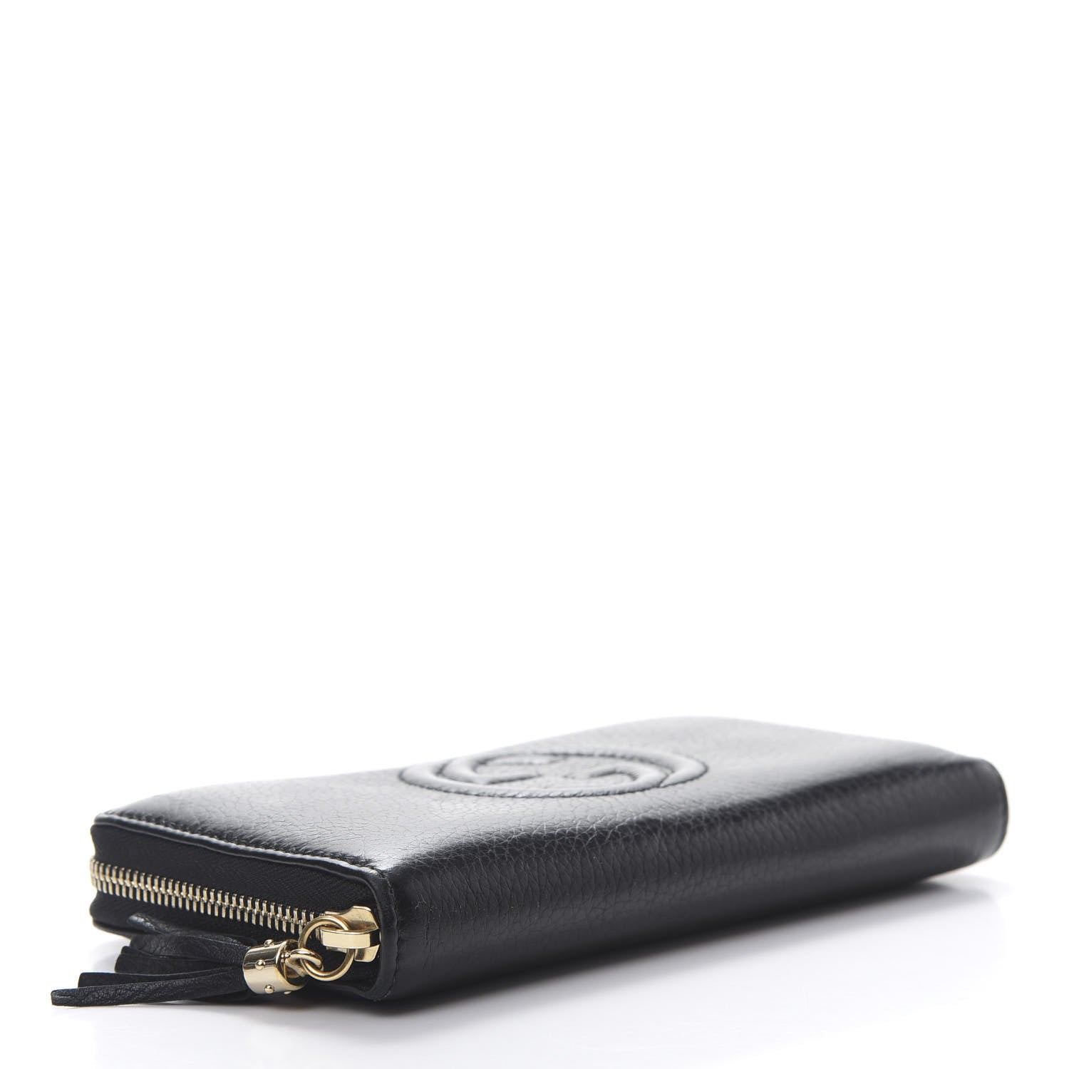 Gucci Pebbled Calfskin Soho Zip Around Wallet Black 4 of 10