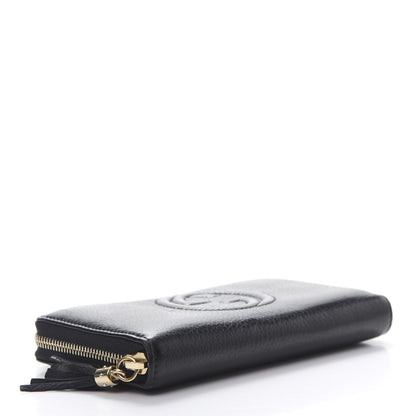 Gucci Pebbled Calfskin Soho Zip Around Wallet Black 4 of 10