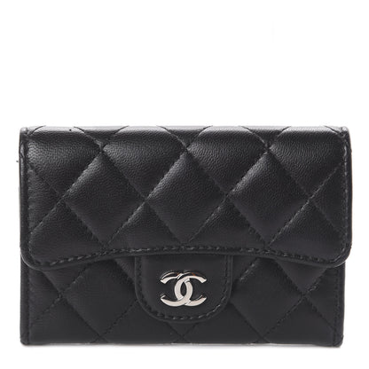 Chanel Lambskin Quilted Flap Card Holder Black 1 of 7