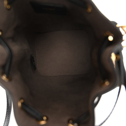 Fendi Vitello Liberty F is Fendi Bi-Color FF 1974 Embossed Mini Mon Tresor Bucket Bag Maya Black 5 of 10