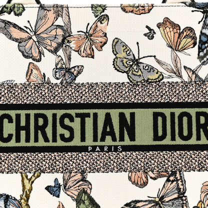 Christian Dior Canvas Embroidered Toile de Jouy Mexico Medium Book Tote White Multicolor 8 of 13