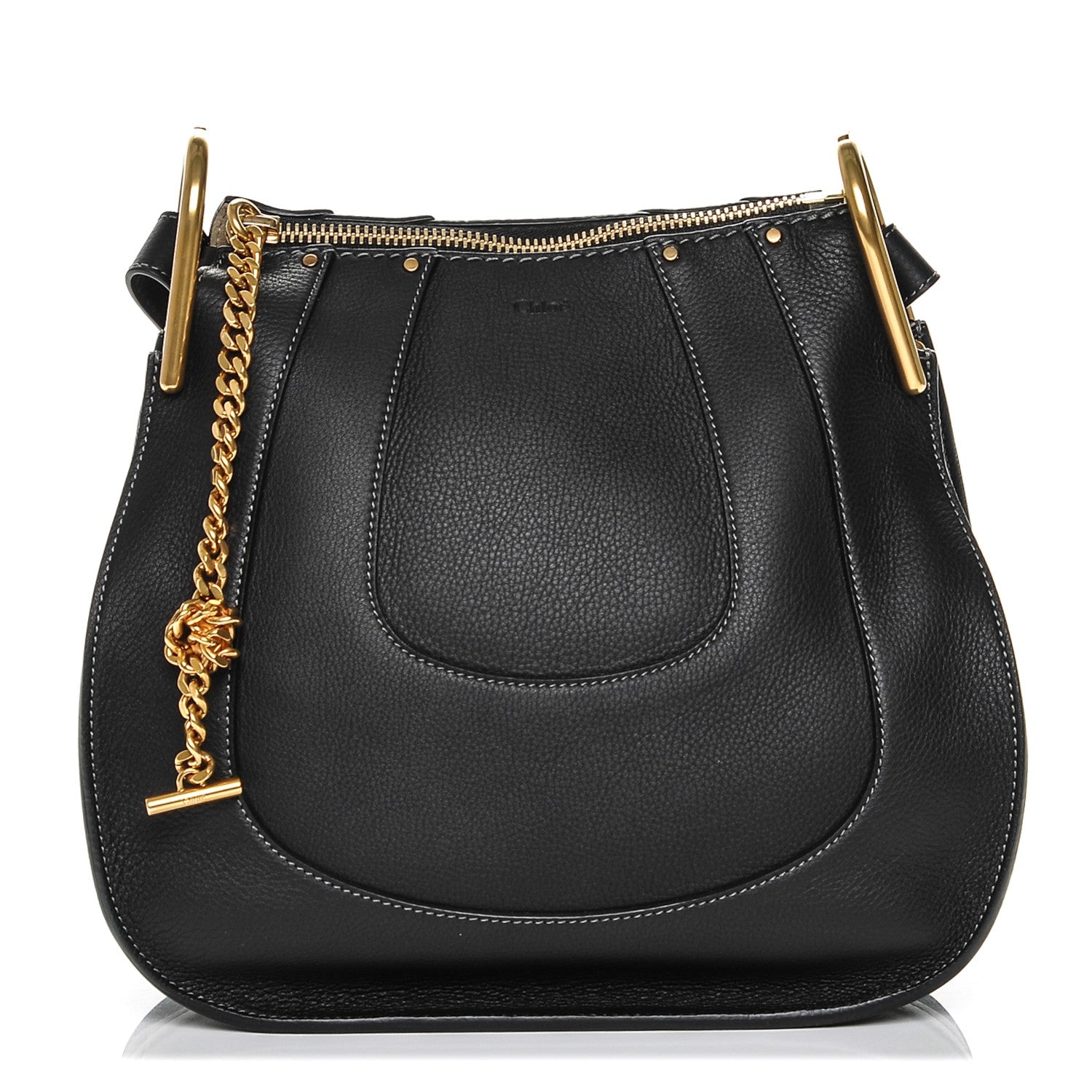 Chloe Grained Calfskin Small Hayley Hobo Black 1 of 6
