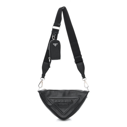 Prada Grace Lux Triangle Shoulder Bag Black 1 of 12