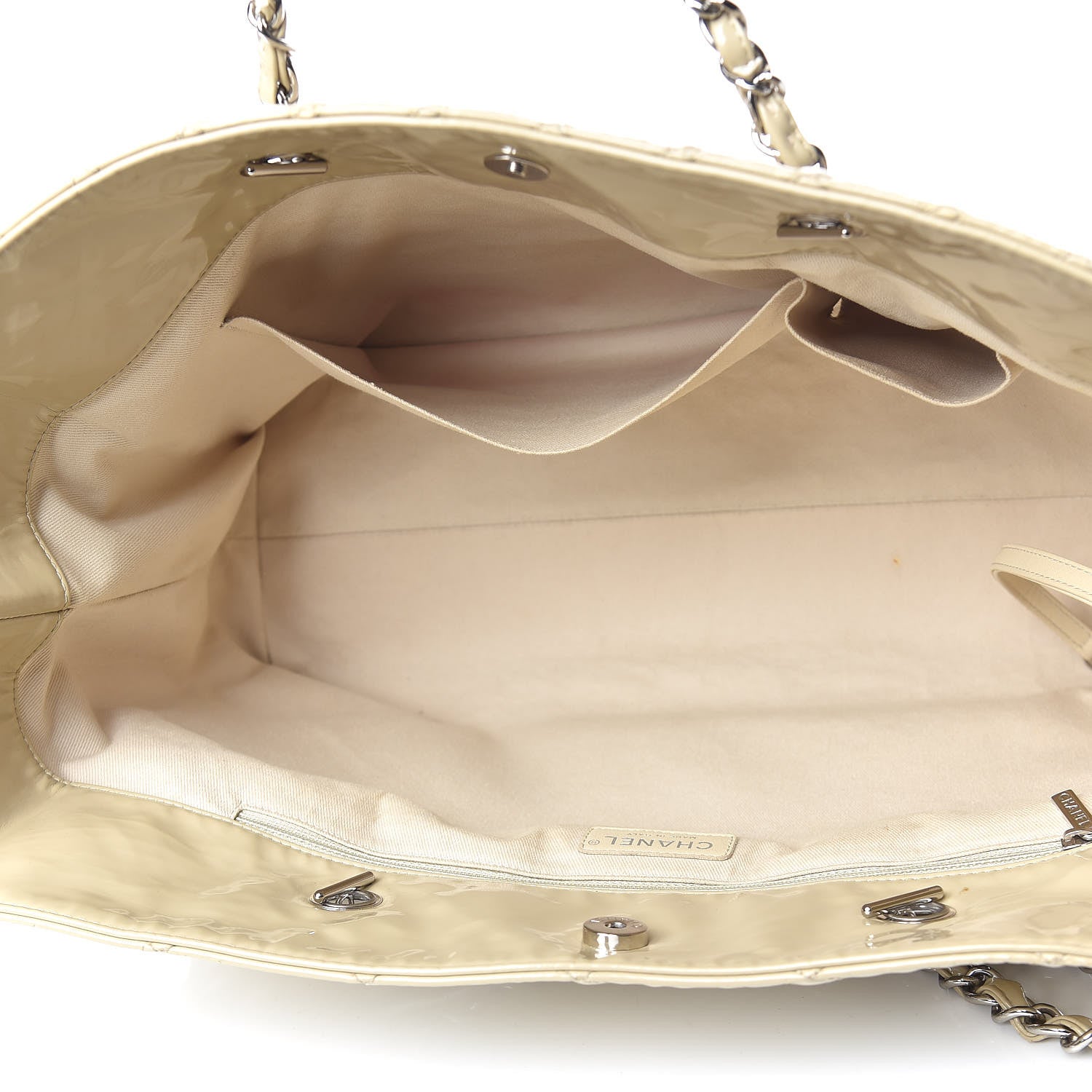 Chanel Vinyl Quilted Large In The Business Tote Beige 5 of 20