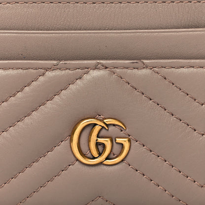 Gucci Calfskin Matelasse GG Marmont Card Holder Porcelain Rose 11 of 12