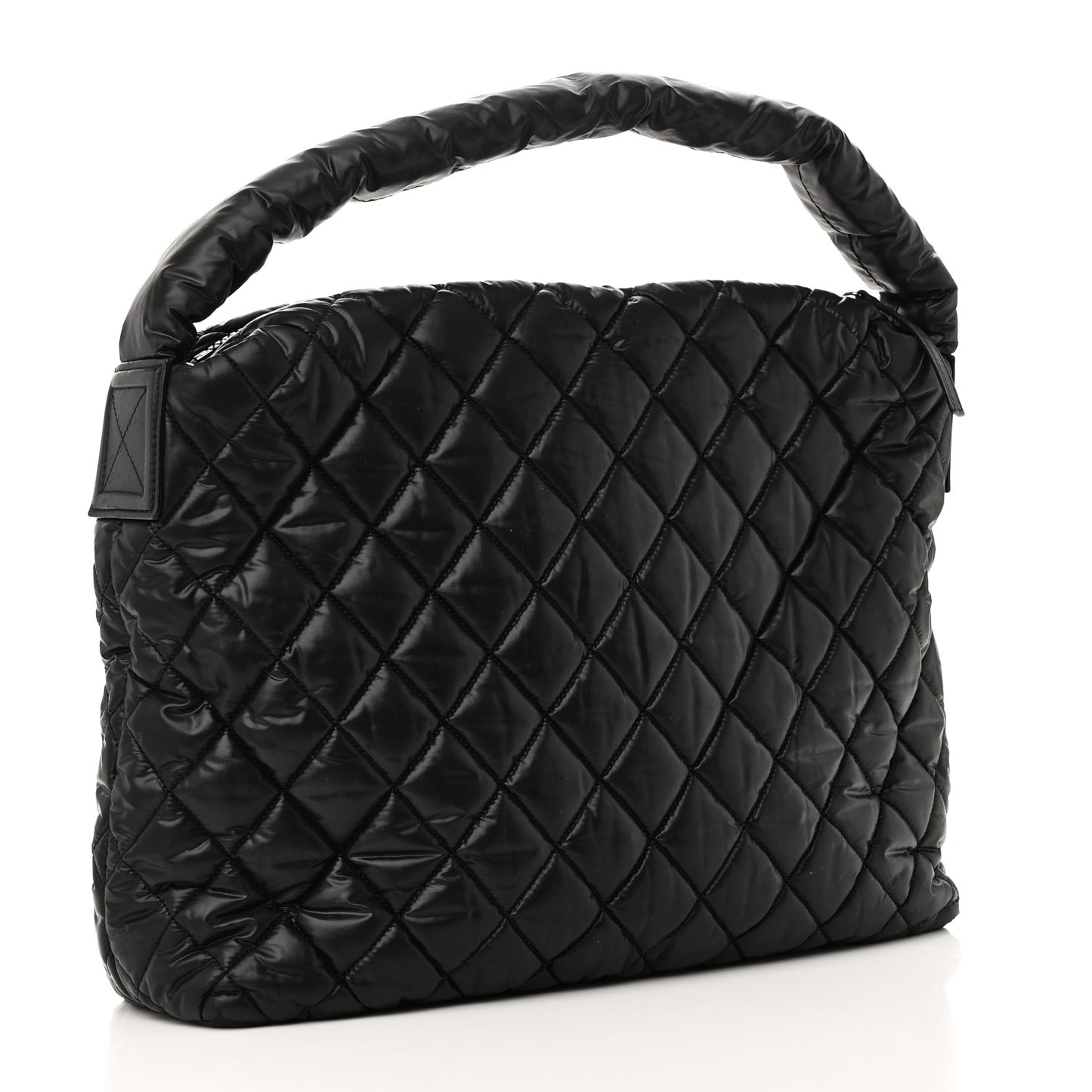 Nylon Quilted Coco Cocoon Hobo Black