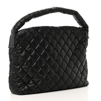 Chanel Nylon Quilted Coco Cocoon Hobo Black 3 of 11