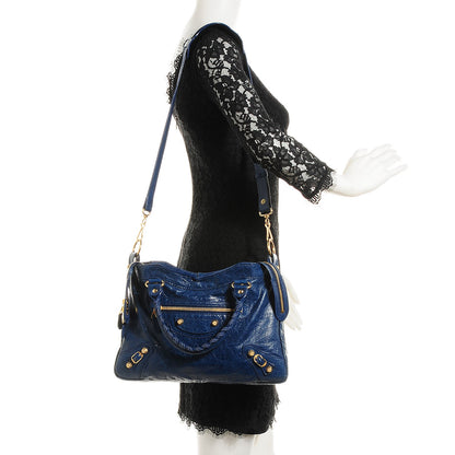 Balenciaga Agneau Giant 12 Gold Hardware Town Bleu Mineral 2 of 15