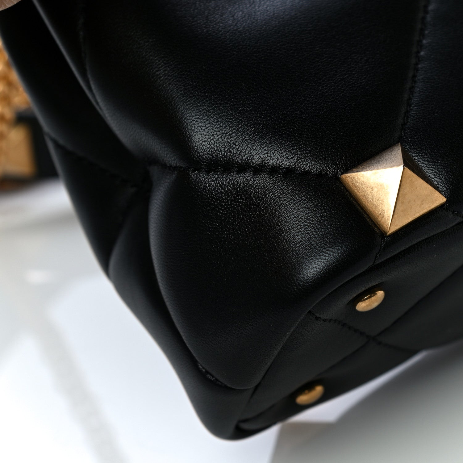 Valentino Garavani Nappa Mini Roman Stud The Handle Bag Black 8 of 9