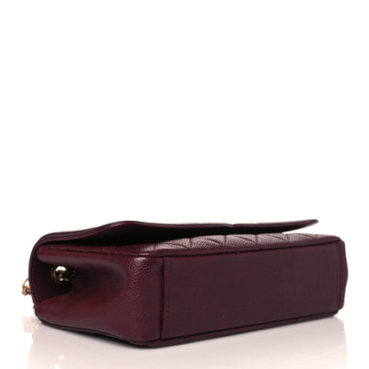Chanel Caviar Quilted Small CC Filigree Flap Burgundy 3 of 9