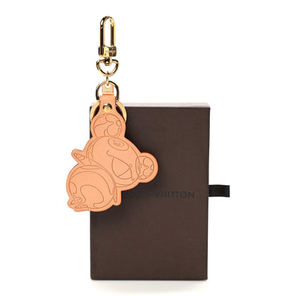 Louis Vuitton Vachetta Monogram Panda Key Ring Bag Charm 5 of 5
