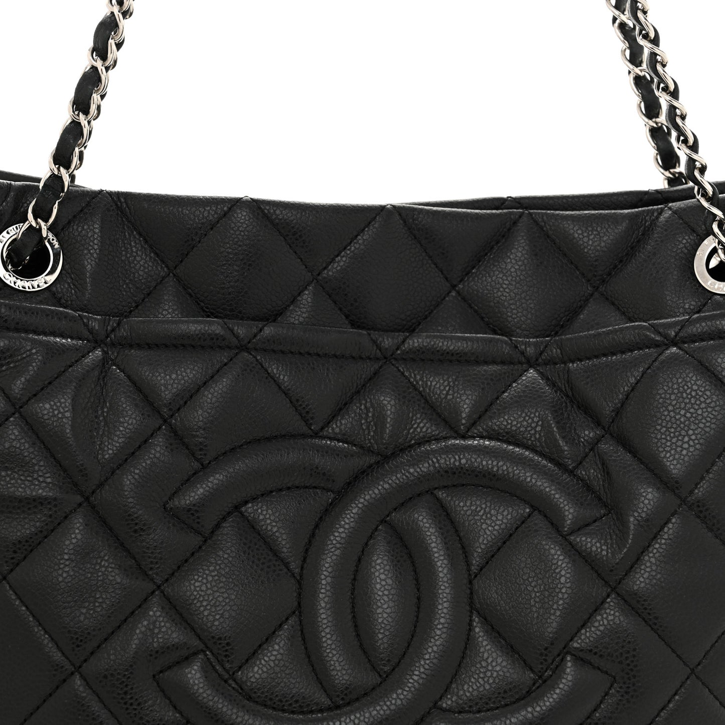 Caviar Quilted CC Timeless Soft Tote Black