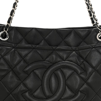 Chanel Caviar Quilted CC Timeless Soft Tote Black 8 of 15