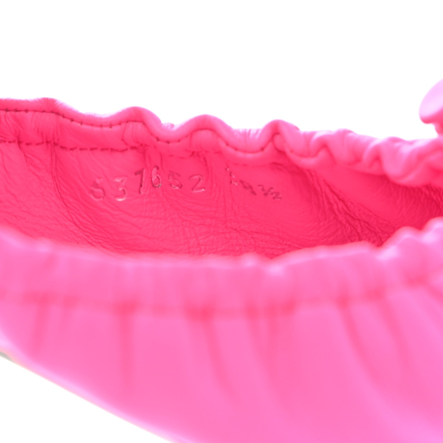 Balenciaga Smooth Nappa Pointed Toe Scrunch Knife 40mm Mules 38.5 Fluo Pink 8 of 12