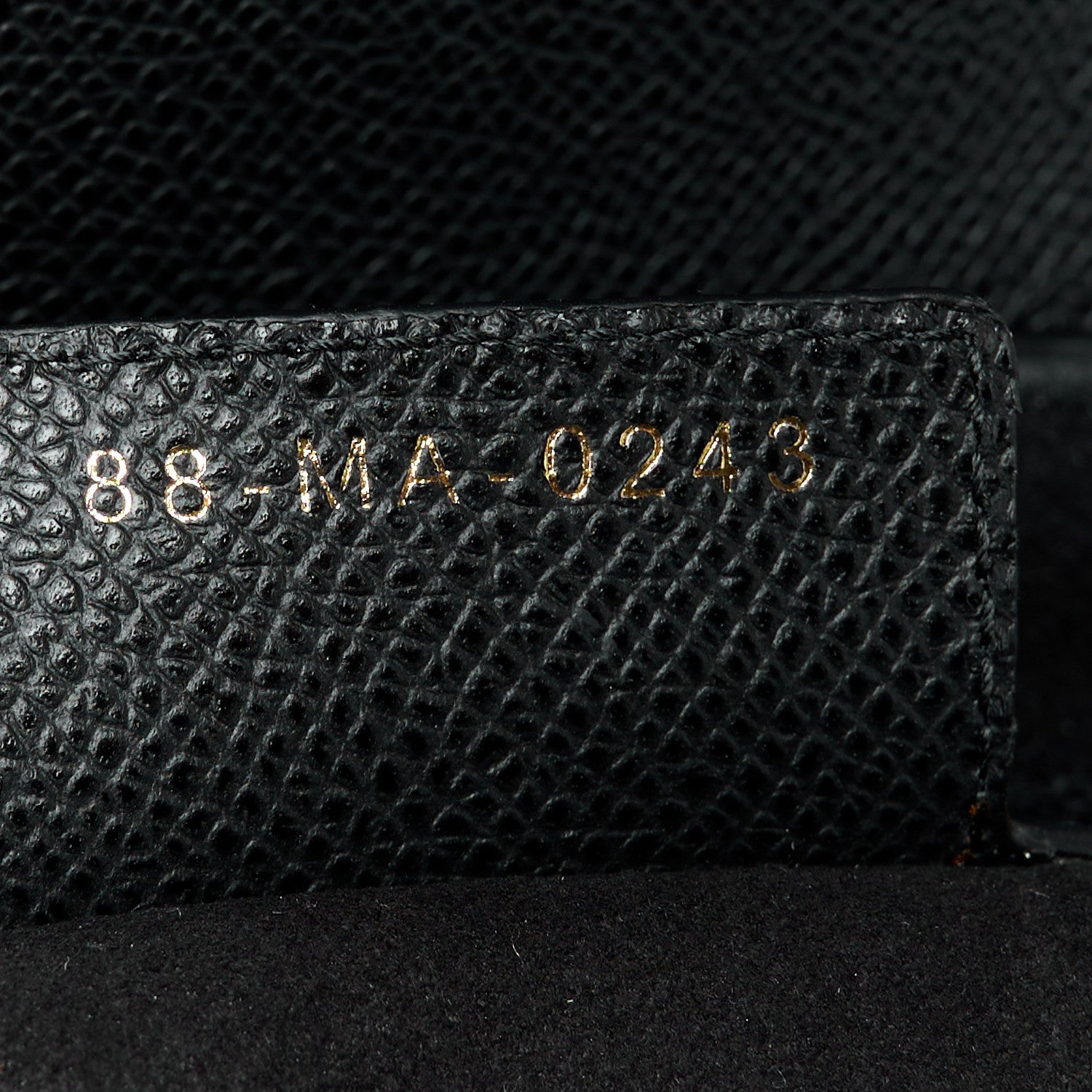 Christian Dior Grained Calfskin Saddle Bag With Strap Black 7 of 9