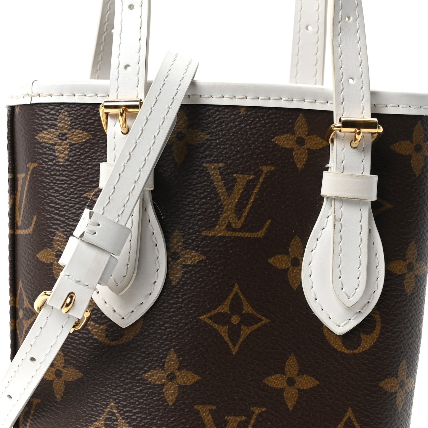 Monogram LV Match Nano Bucket Bag White