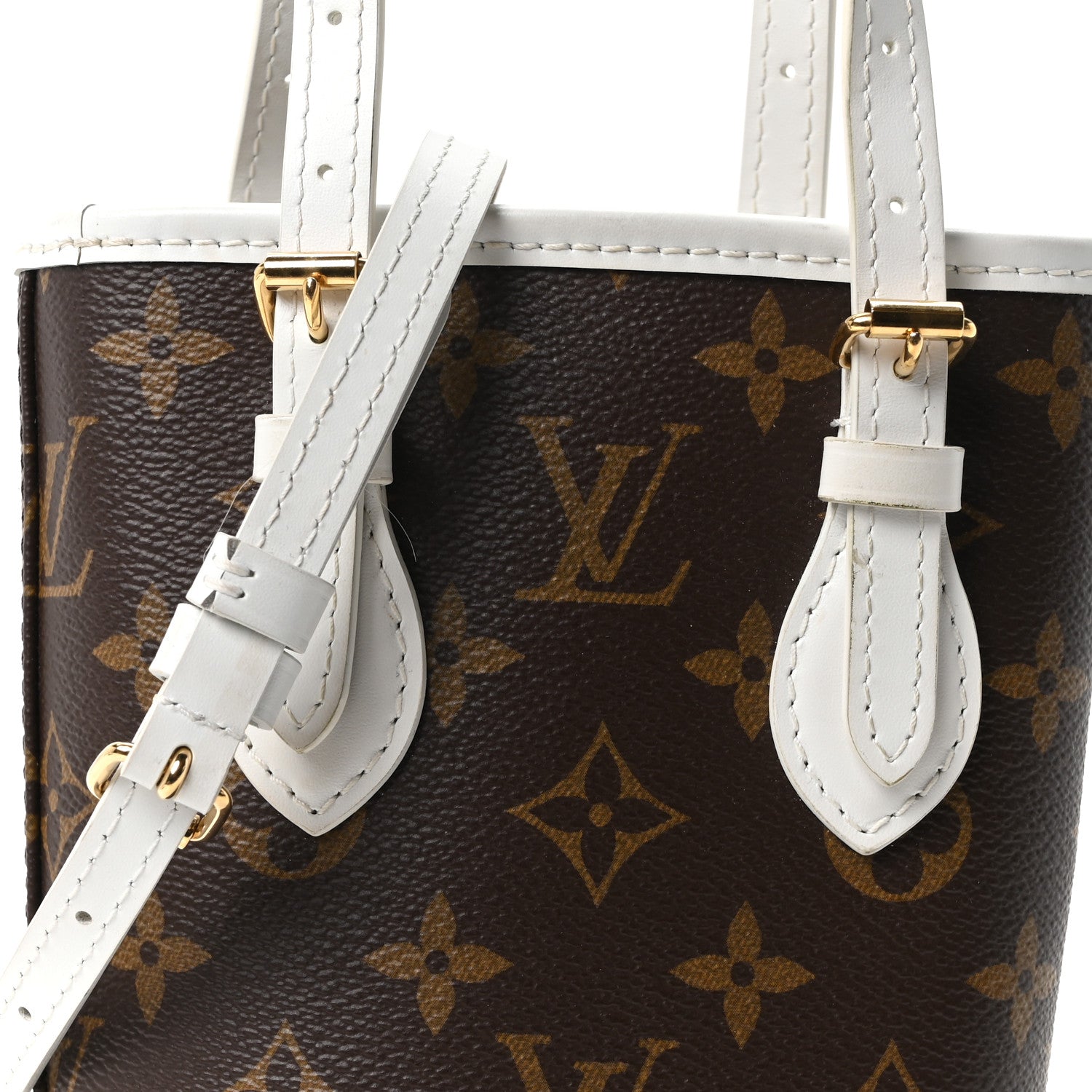 Louis Vuitton Monogram LV Match Nano Bucket Bag White 7 of 9