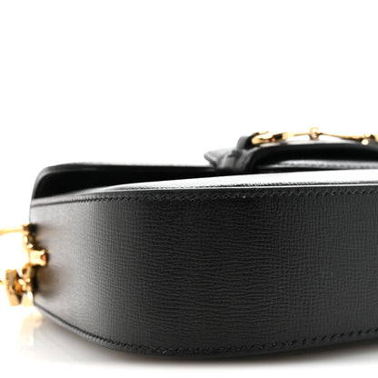 Gucci Azalea Calfskin Web Mini Horsebit 1955 Shoulder Bag Black 8 of 9