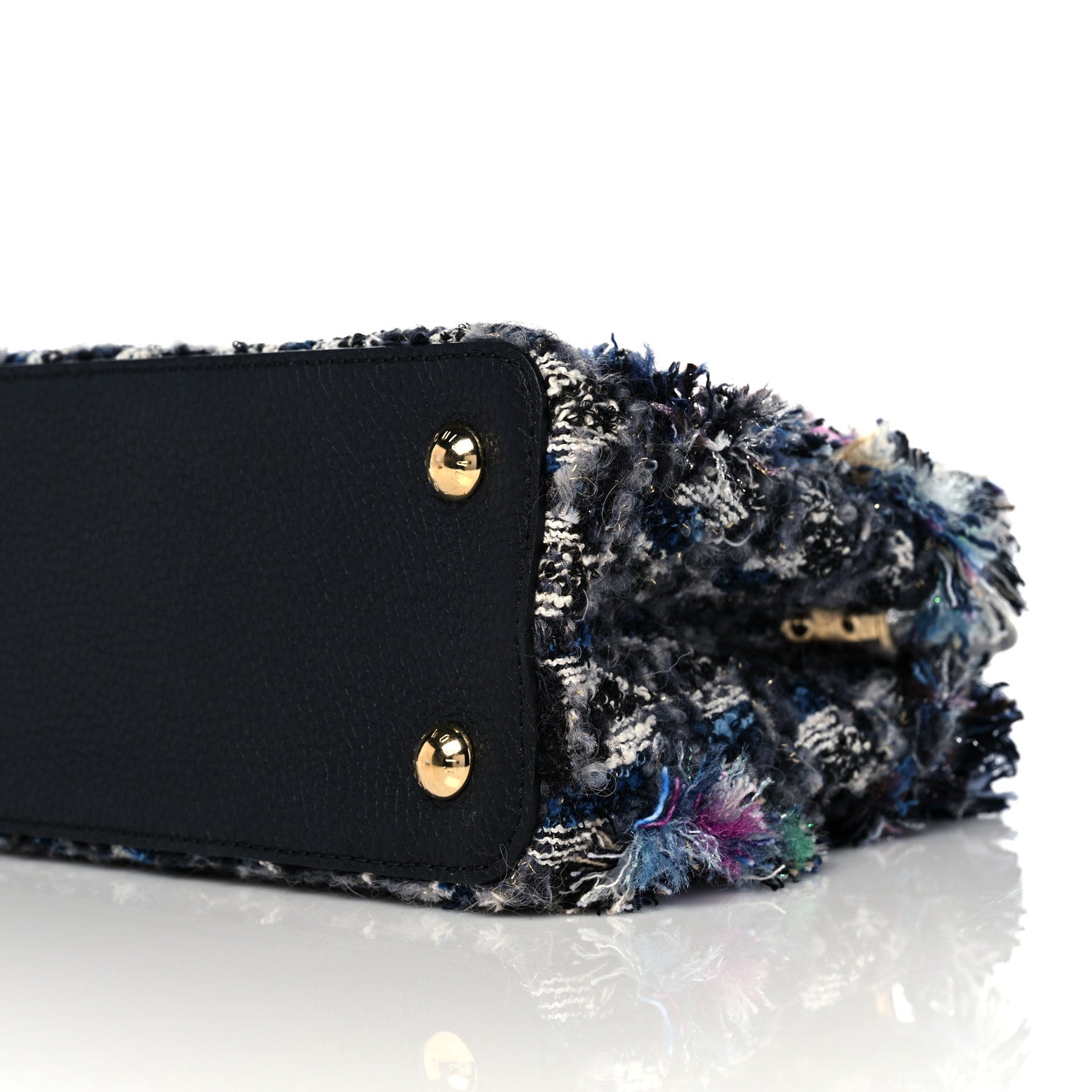 Louis Vuitton Tweed Calfskin Capucines MM Multicolor 9 of 9
