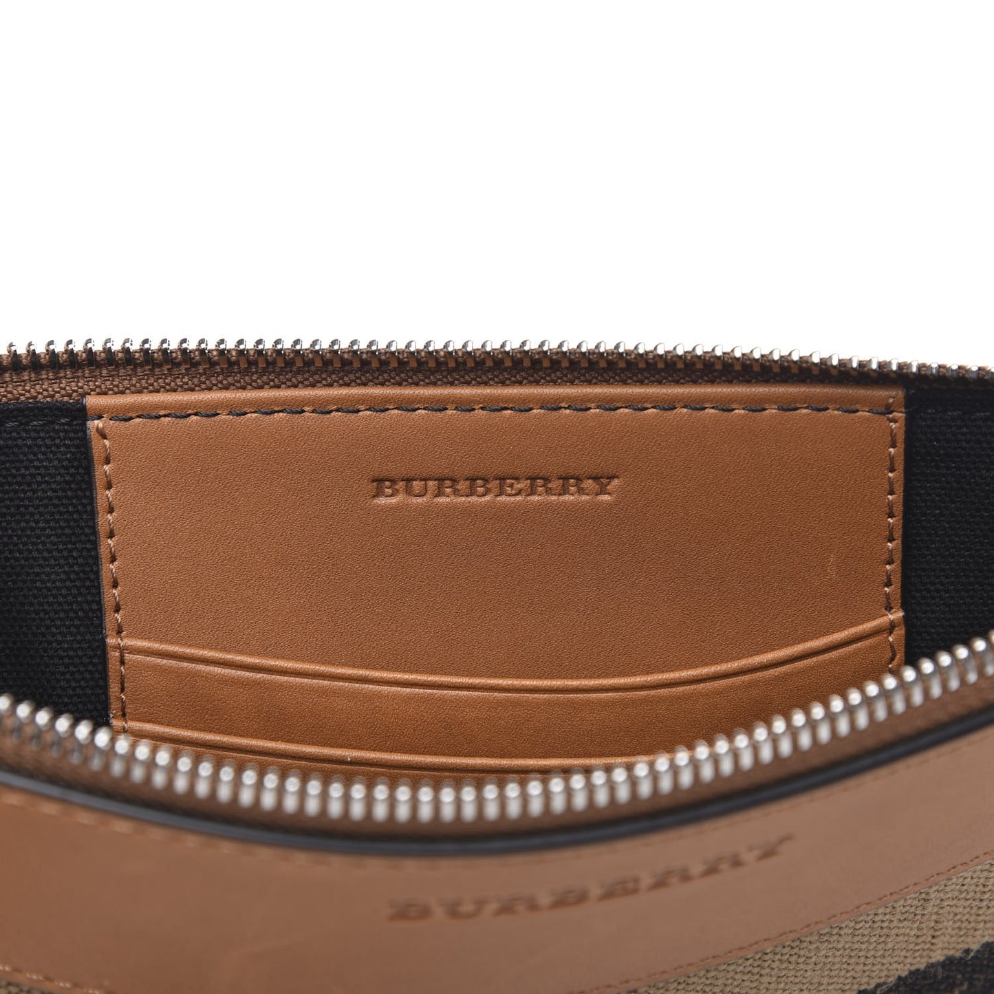 Mega Check Peyton Crossbody Clutch Bag Saddle Brown
