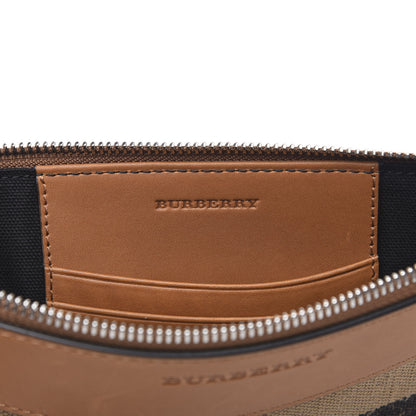 Burberry Mega Check Peyton Crossbody Clutch Bag Saddle Brown 6 of 12