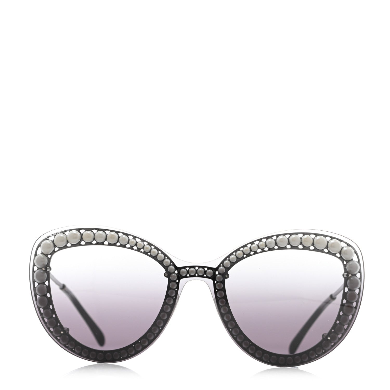 Chanel Acetate Metal Pearl Butterfly Sunglasses 4236-H Grey 2 of 8