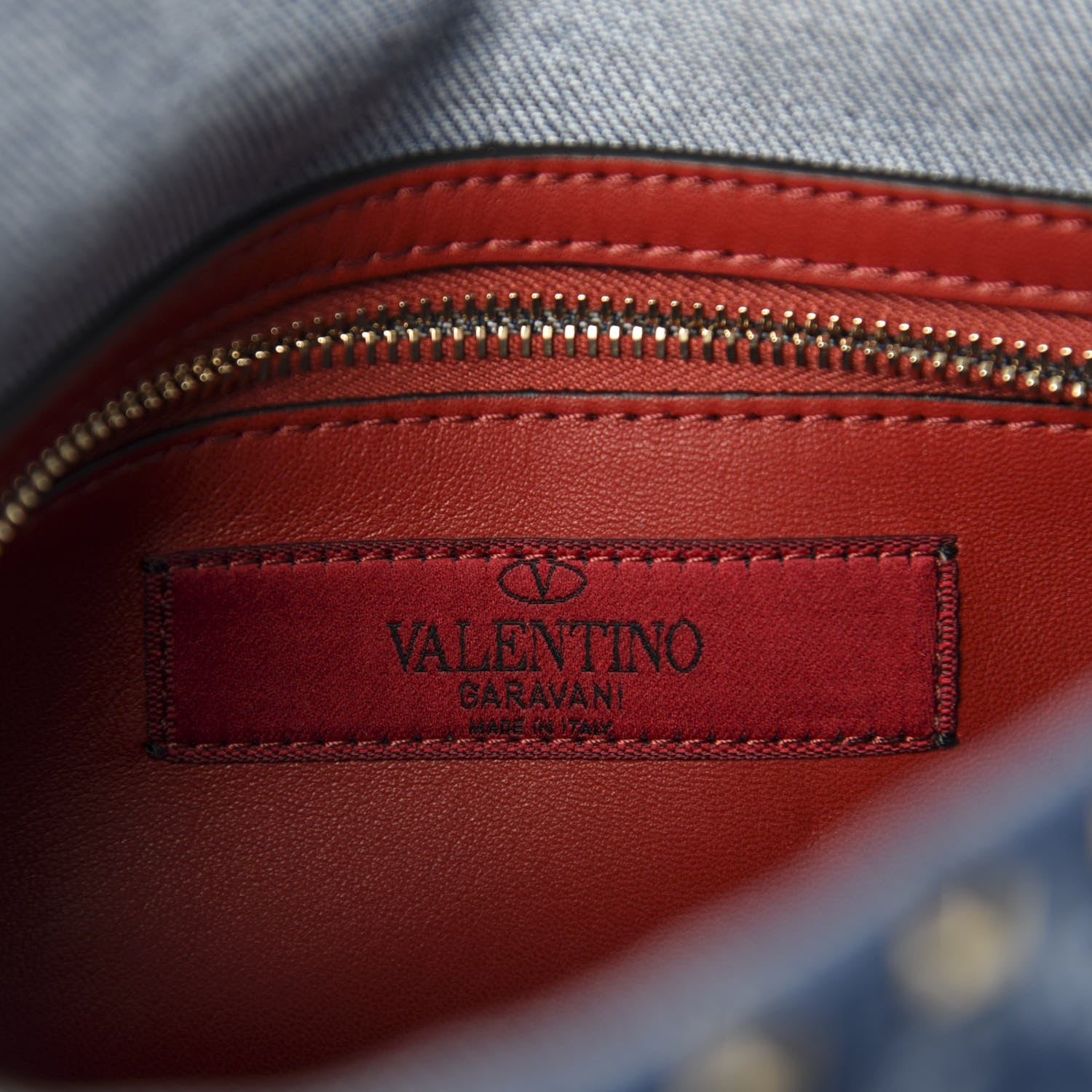 Valentino Garavani Denim Medium Rockstud Spike Shoulder Bag Denim 8 of 9