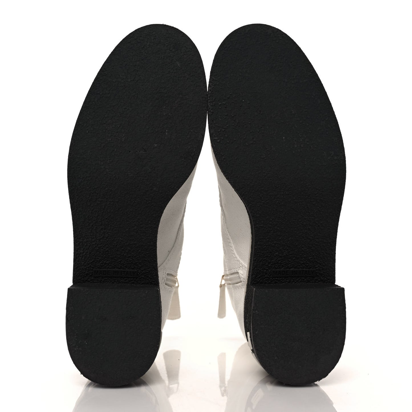 Fabric CC Lace Up Boots 35.5 White