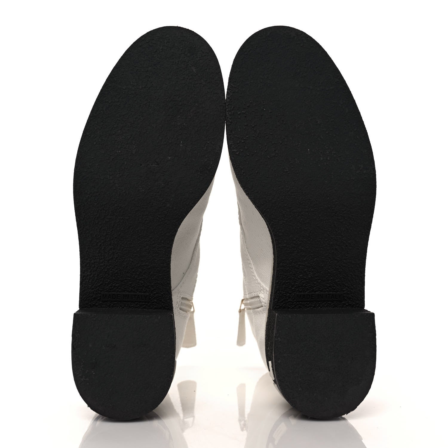 Chanel Fabric CC Lace Up Boots 35.5 White 5 of 8