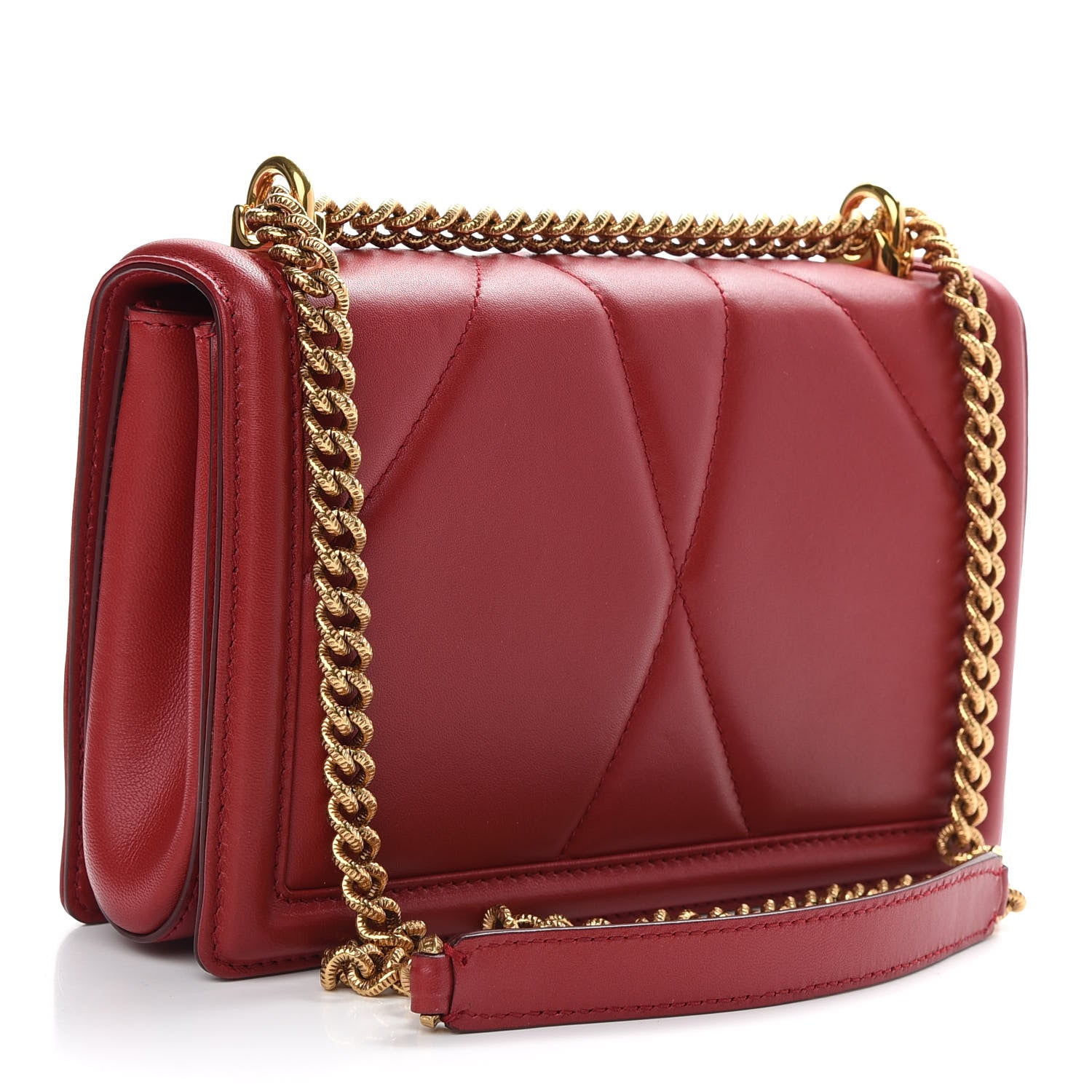 Dolce & Gabbana Calfskin Medium Devotion Crossbody Bag Red 3 of 11