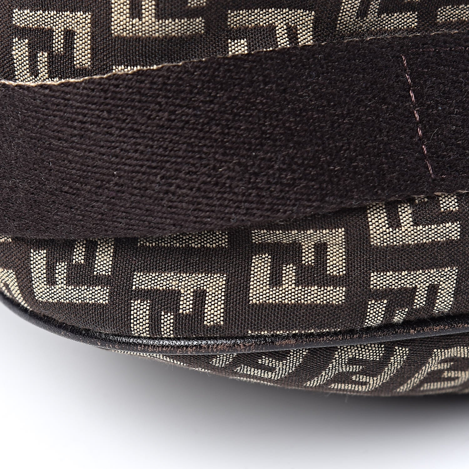 Fendi Zucchino Vitello Flap Messenger Satchel Testa di Moro Beige 11 of 14
