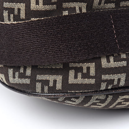 Fendi Zucchino Vitello Flap Messenger Satchel Testa di Moro Beige 11 of 14