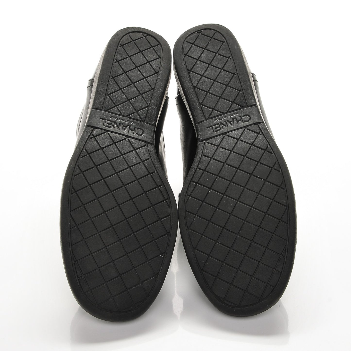 Lambskin Patent Calfskin Cap Toe CC Sneakers 37 Black