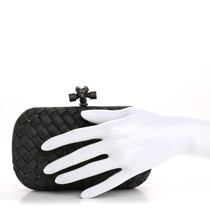 Bottega Veneta Metal Intrecciato Mesh Woven Knot Clutch Argento 2 of 6