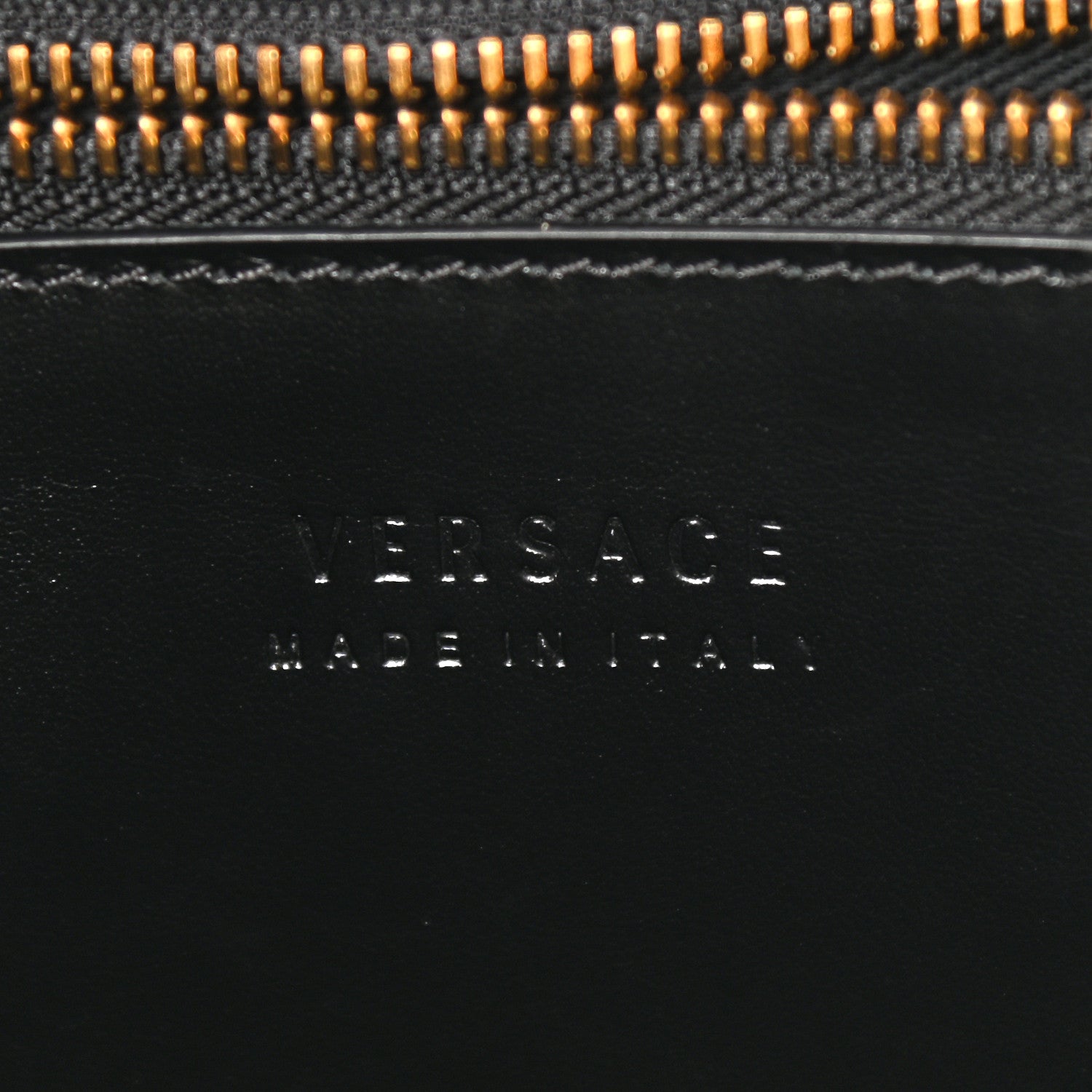 Versace Calfskin Tribute Tote Black 6 of 14