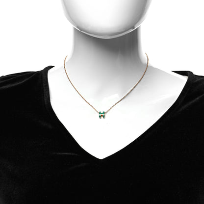Hermes Lacquered Gold Mini Pop H Pendant Necklace Malachite 2 of 5