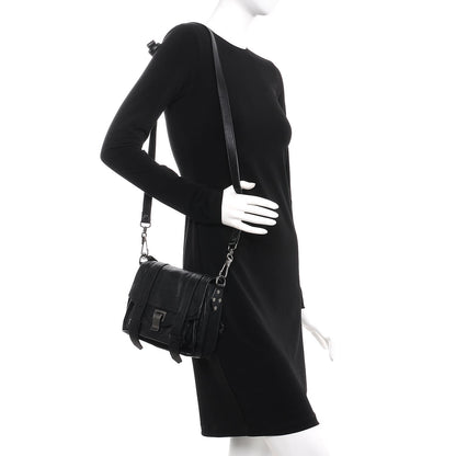 Proenza Schouler Lambskin PS1 Pouch Messenger Black 2 of 6