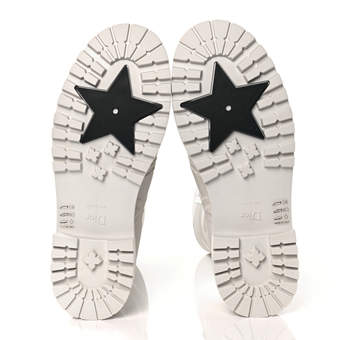 Rubber Camouflage Diorcamp 15mm Tall Boots 39 Off White