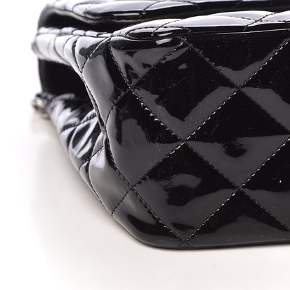 Chanel Patent Quilted Jumbo Single Flap Black 9 of 11