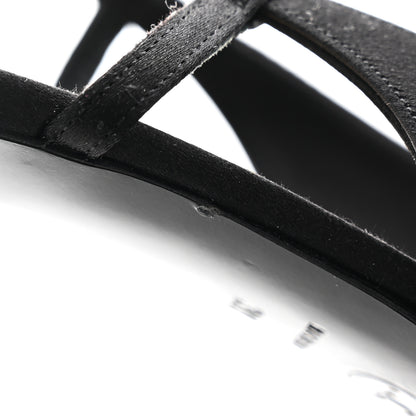 Chanel Satin Cap Toe CC Slingback Pumps 39.5 Black 8 of 9