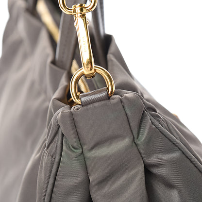 Prada Tessuto Nylon Saffiano Shopping Satchel Grey 7 of 15