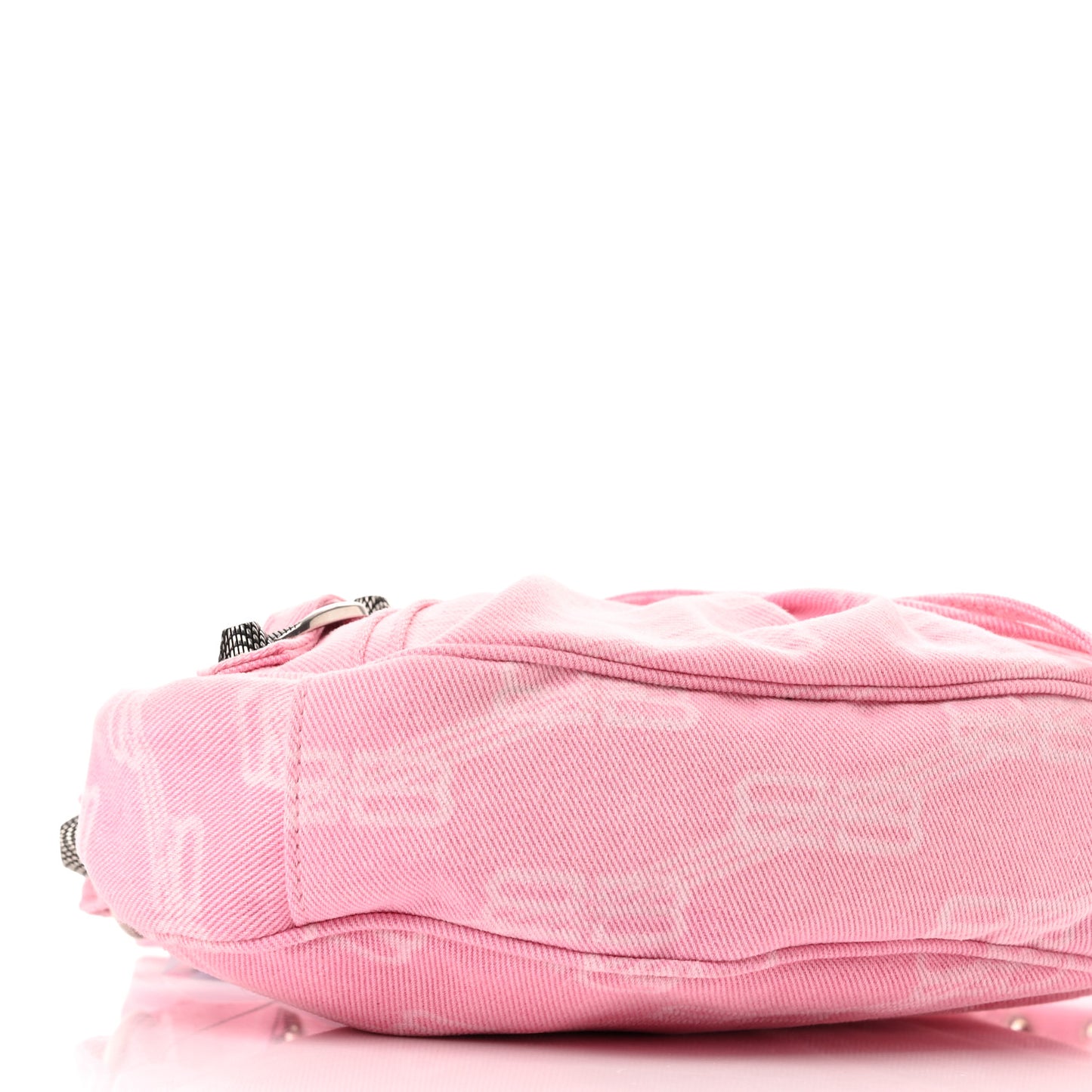 Denim BB Monogram Le Cagole Shoulder Bag XS Pink