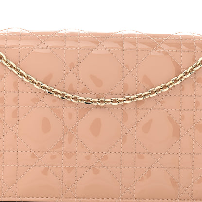 Christian Dior Patent Cannage Lady Dior Convertible Clutch Beige 8 of 10