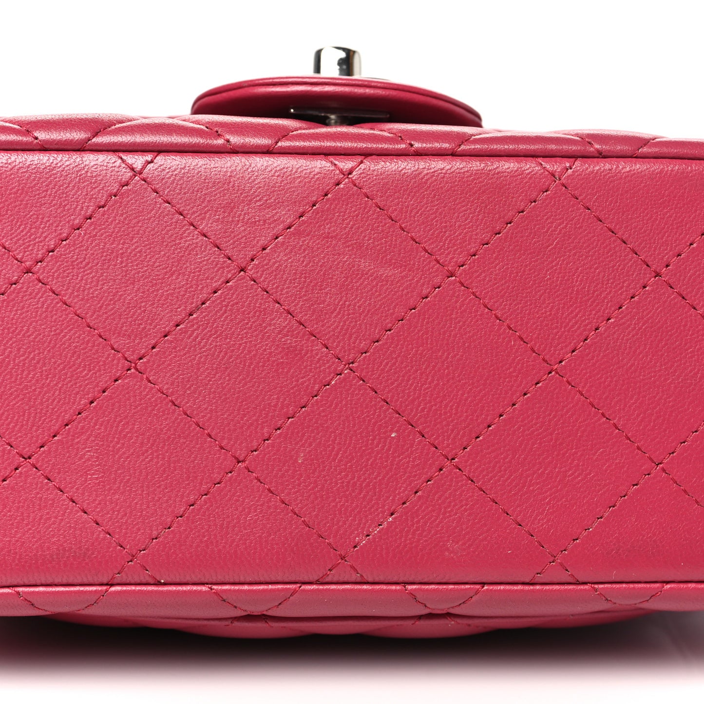 Lambskin Quilted Mini Square Flap Pink