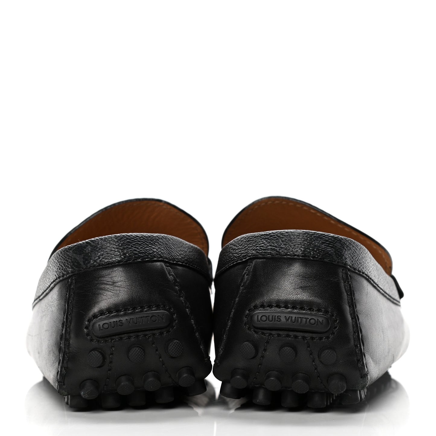 Calfskin Monogram Mens Monte Carlo Mocassin Loafers 10 Black