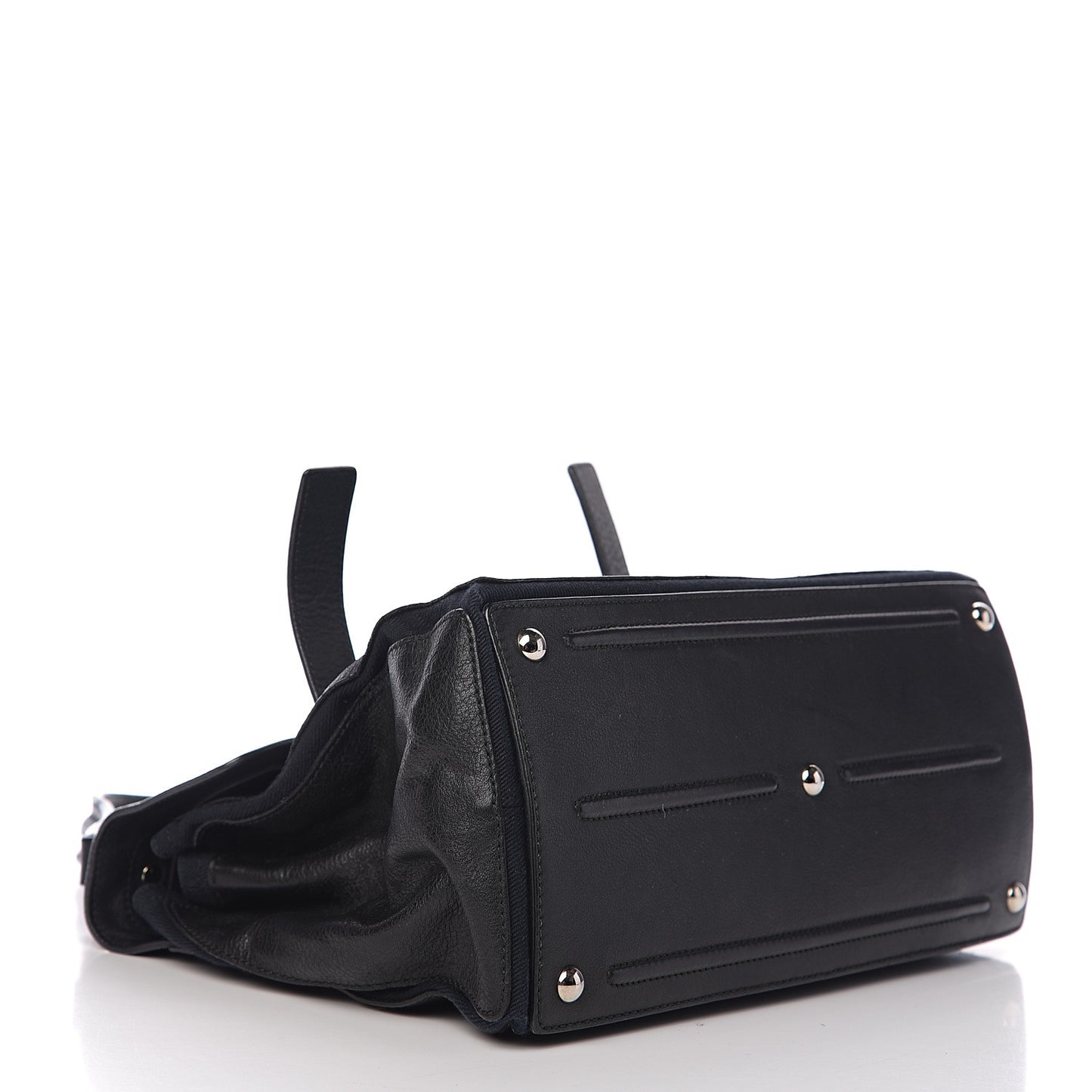 Calfskin Canvas Medium Muse Two Black