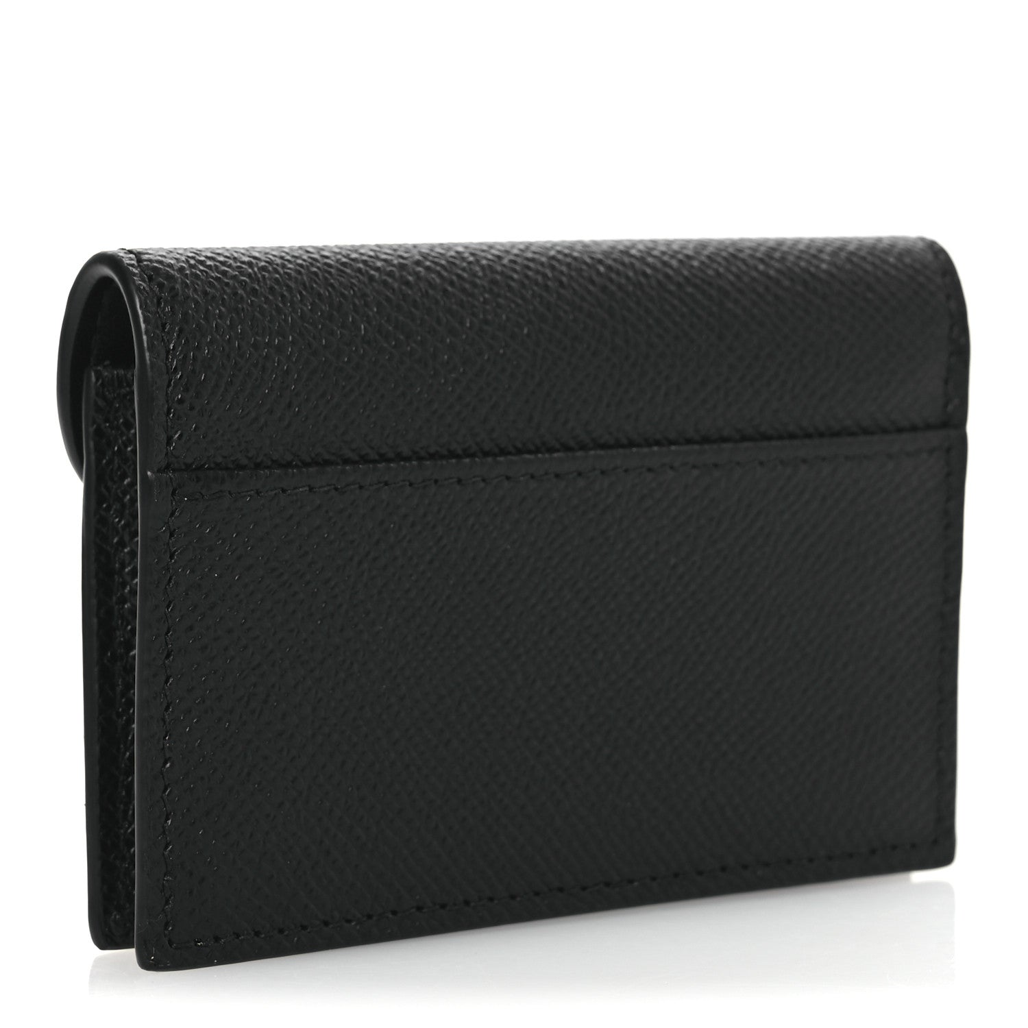 Christian Dior Grained Calfskin Saddle Card Holder Black 3 of 10