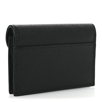 Christian Dior Grained Calfskin Saddle Card Holder Black 3 of 10